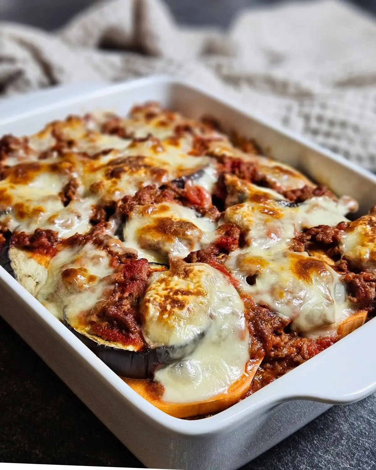 Süßkartoffel-Auberginen Auflauf mit Hackfleisch