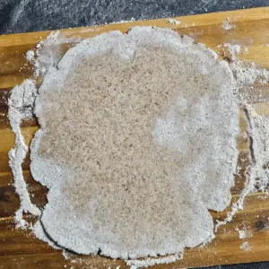 Ausgerollter Skyr-Pizzateig